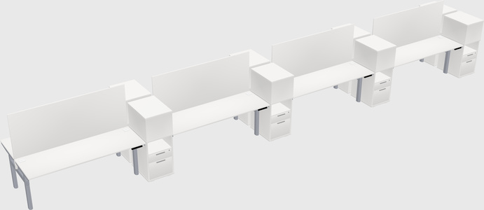 Shared electric desk + cabinet