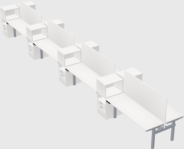 Shared electric desk + cabinet