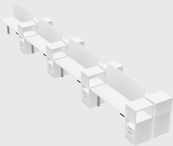 Shared electric desk + cabinet