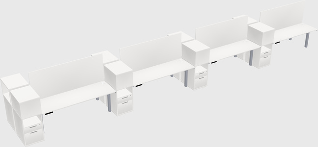 Shared electric desk + cabinet