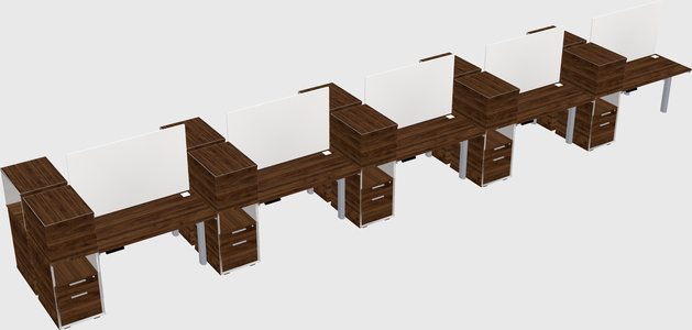 Shared electric desk + cabinet