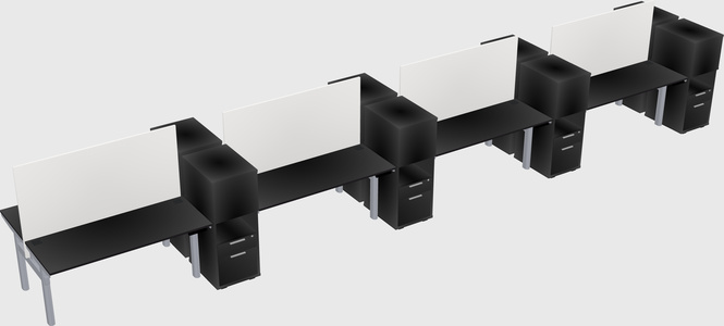Shared electric desk + cabinet