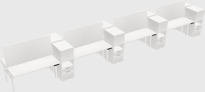Shared electric desk + cabinet