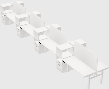 Shared electric desk + cabinet