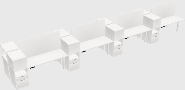 Shared electric desk + cabinet