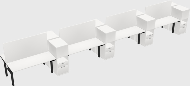 Shared electric desk + cabinet