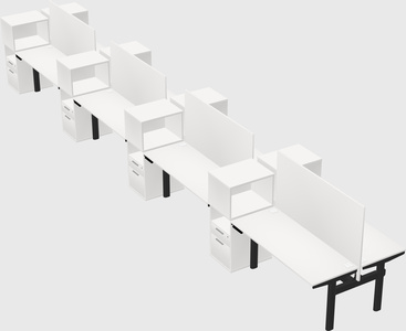 Shared electric desk + cabinet