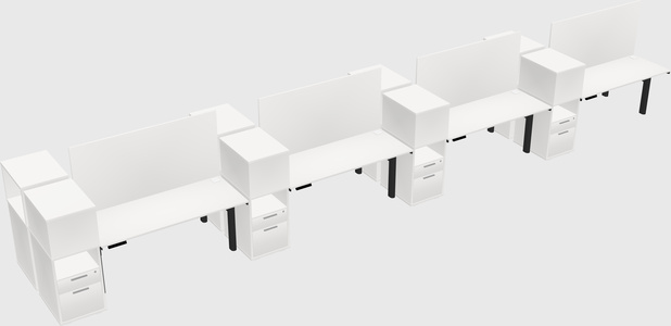 Shared electric desk + cabinet