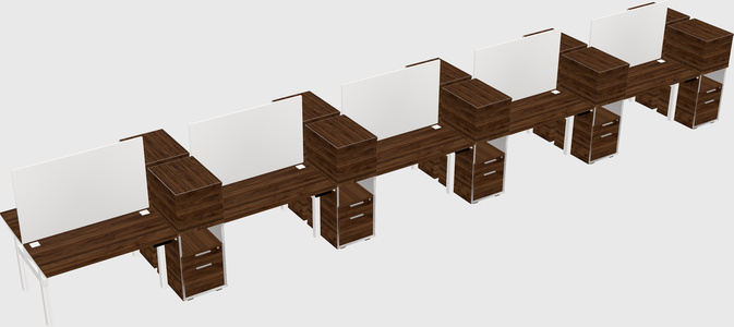 Shared electric desk + cabinet