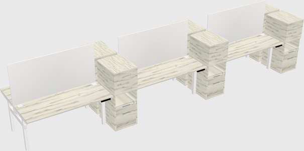 Shared electric desk + cabinet