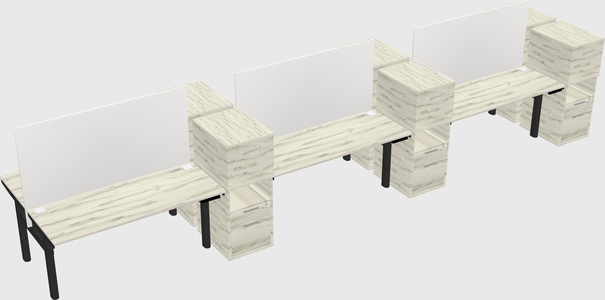Shared electric desk + cabinet