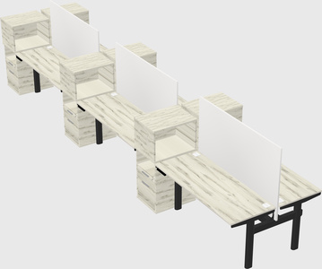 Shared electric desk + cabinet
