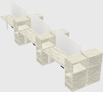 Shared electric desk + cabinet