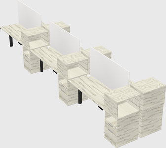 Shared electric desk + cabinet