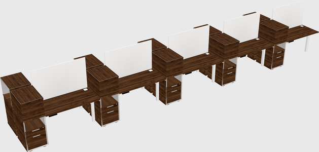 Shared electric desk + cabinet
