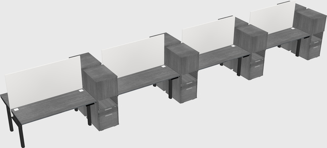 Shared electric desk + cabinet