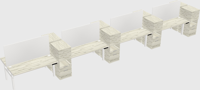 Shared electric desk + cabinet