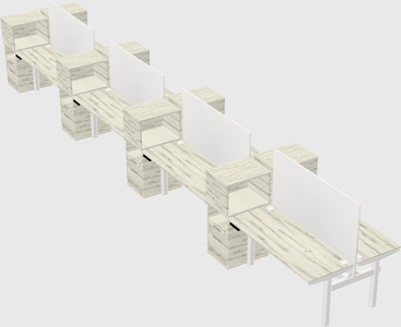 Shared electric desk + cabinet