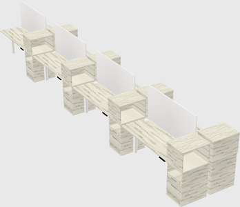 Shared electric desk + cabinet