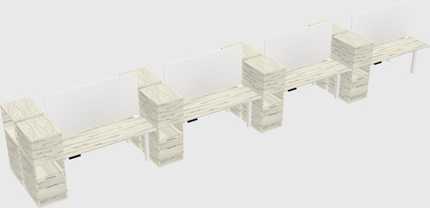 Shared electric desk + cabinet