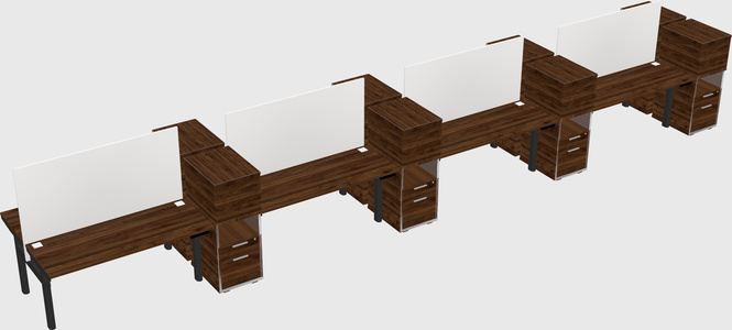 Shared electric desk + cabinet