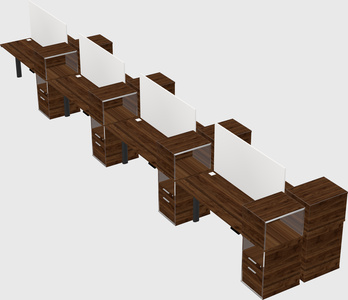 Shared electric desk + cabinet