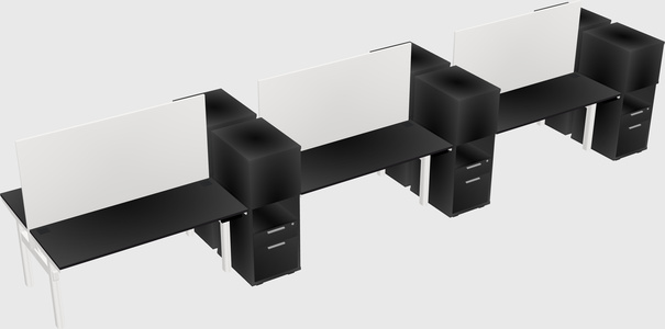 Shared electric desk + cabinet