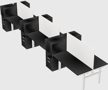 Shared electric desk + cabinet