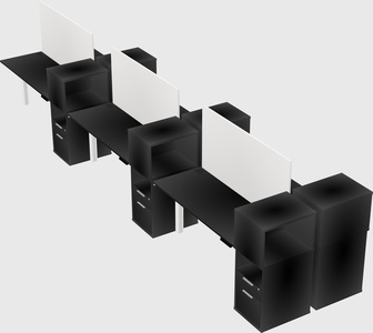 Shared electric desk + cabinet