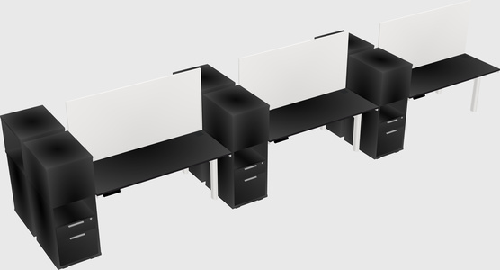 Shared electric desk + cabinet