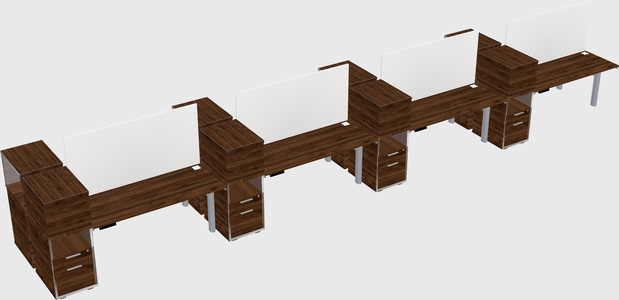 Shared electric desk + cabinet