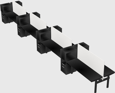 Shared electric desk + cabinet