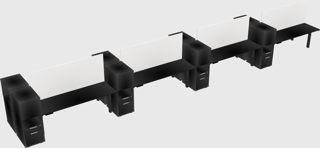 Shared electric desk + cabinet
