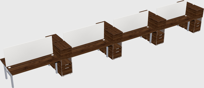 Shared electric desk + cabinet