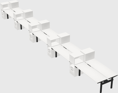 Shared electric desk + cabinet