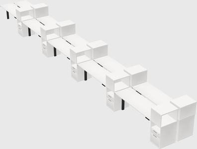 Shared electric desk + cabinet