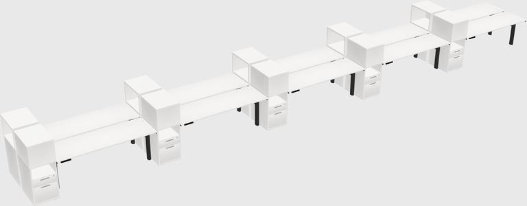 Shared electric desk + cabinet
