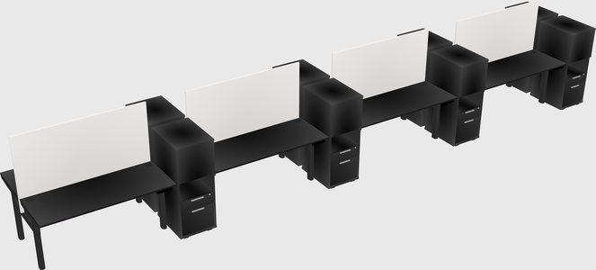 Shared electric desk + cabinet