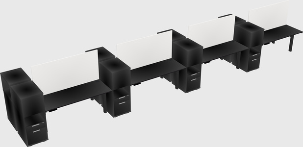 Shared electric desk + cabinet