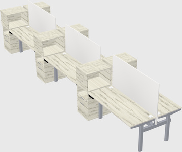 Shared electric desk + cabinet