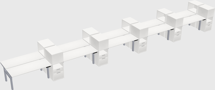 Shared electric desk + cabinet