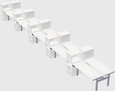 Shared electric desk + cabinet