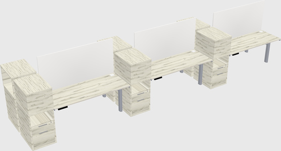 Shared electric desk + cabinet
