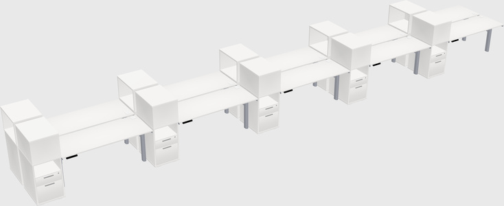 Shared electric desk + cabinet