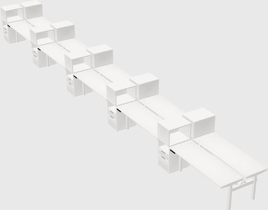 Shared electric desk + cabinet