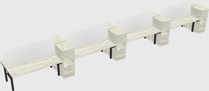 Shared electric desk + cabinet