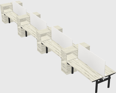 Shared electric desk + cabinet