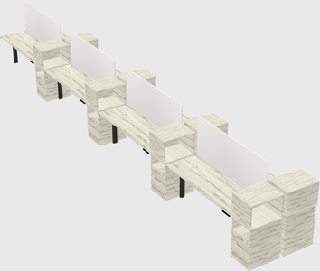 Shared electric desk + cabinet