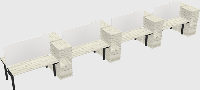 Shared electric desk + cabinet