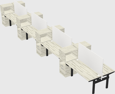 Shared electric desk + cabinet